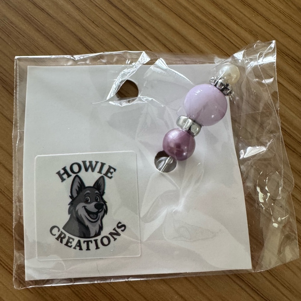 Purple Beaded Stick Pin by Howie Creations - NWOT
